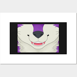 Purple Husky Face Posters and Art